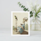 若い女読は念入りなドレスを着ている ポストカード (スタンド正面)