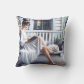 若い女読は猫の本だ クッション (裏面)