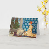 若い女読性 | Osman Hamdi Bey | カード (黄色い花)