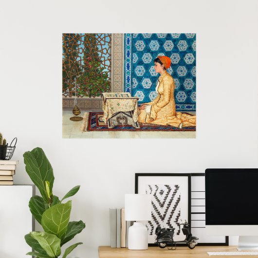 若い女読性 | Osman Hamdi Bey | ポスター (ホームオフィス)