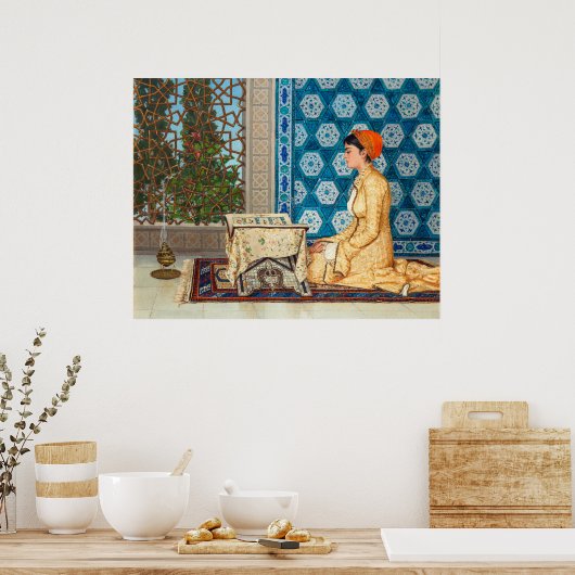 若い女読性 | Osman Hamdi Bey | ポスター (キッチン)