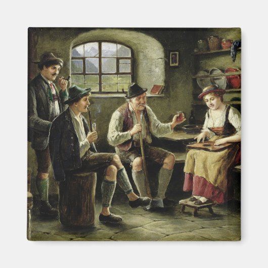 若い女遊はジターだ マグネット (正面)