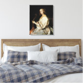 若い女遊はヴィオラ・ダ・ガンバ キャンバスプリント (インサイチュ (寝室))