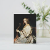 若い女遊はヴィオラ・ダ・ガンバ ポストカード (スタンド正面)