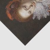 若い婦人のポートレート（1620年）、Paulus Moreelse 薄葉紙 (詳細)