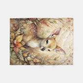 若い子鹿 フリースブランケット (正面(横))