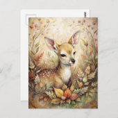 若い子鹿 ポストカード (正面/裏面)