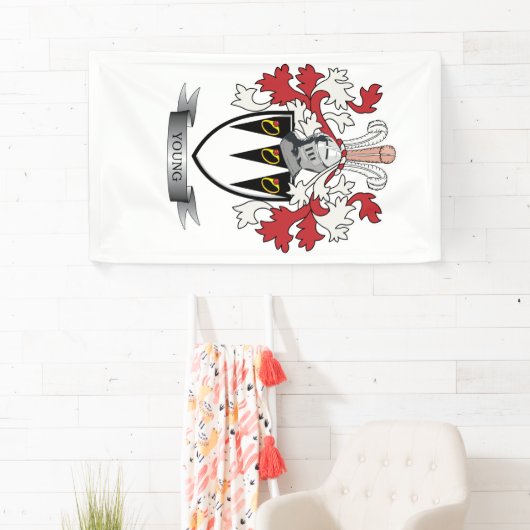 若い家紋の紋章付き外衣 横断幕 (インサイチュ)