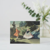 若い少女が踊るのを眺めるための庭園 ポストカード (スタンド正面)