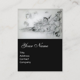 若い少女と貝殻 名刺