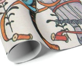 若い少女,カラフルなリボン,キューピッド バレンタインデー ラッピングペーパー (ロールコーナー)