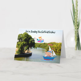 若い少年のための回復おめでとうカード サンキューカード