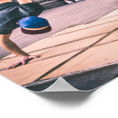 若い強い男のヒップホップダンス。 – アートプリント ポスター (角)