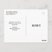 若い恋 | 結婚感謝はがき ポストカード (裏面)