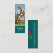 若い愛書家のためのかわいい動物のしおり! コーリングカード (正面/裏面)