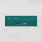 若い愛書家のためのかわいい動物のしおり! コーリングカード (裏面)