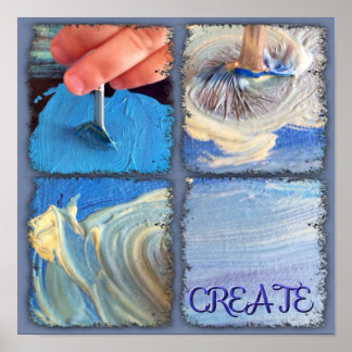 若い手でアートを作るポスター。 ポスター