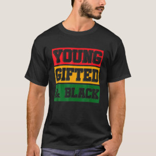 若い才能と黒のアフリカのルーツ黒い歴史 Tシャツ