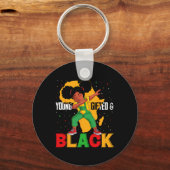 若い才能と黒のダビングの女の子の黒い歴史 キーホルダー (正面)