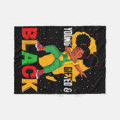 若い才能と黒のダビングの女の子の黒い歴史 フリースブランケット (正面(横))