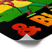 若い才能と黒の歴史の月の子供かわいいダブ ポスター (角)