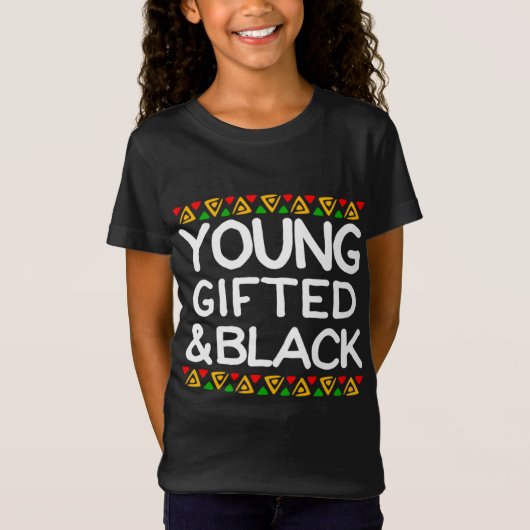 若い才能と黒の歴史の月アフリカンアメリ Tシャツ (正面)