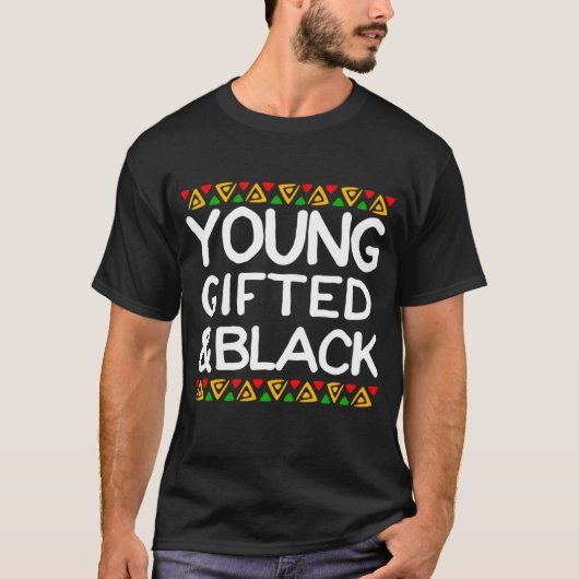 若い才能と黒の歴史の月アフリカンアメリ Tシャツ (正面)