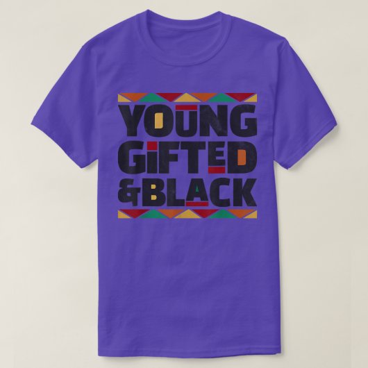 若い才能と黒の歴史の月アフリカンアメリ Tシャツ (デザイン正面)