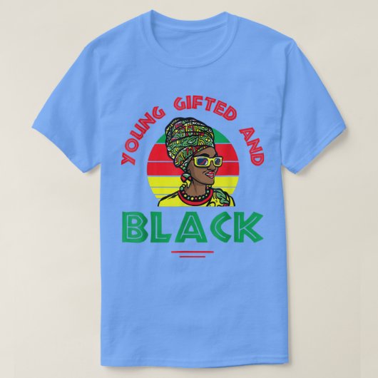 若い才能と黒または黒と自由なイッシュジュネット Tシャツ (デザイン正面)