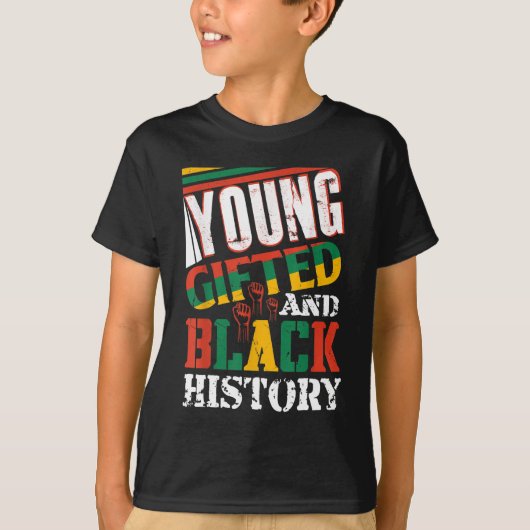 若い才能と黒人の歴史 Tシャツ (正面)