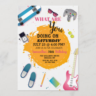 若い招待状があるおもしろい 招待状