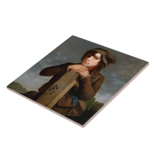 若い旅程の人(James Henry Beard) タイル (側面)