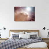 若い星のすぐ後ろのOクール星 キャンバスプリント (インサイチュ (寝室))