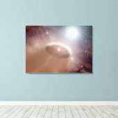 若い星のすぐ後ろのOクール星 キャンバスプリント (インサイチュ (ウッドフロア))