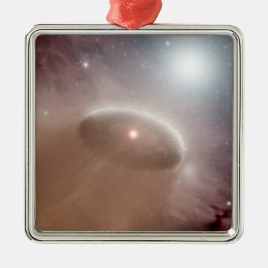 若い星のすぐ後ろのOクール星 メタルオーナメント (正面)