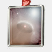 若い星のすぐ後ろのOクール星 メタルオーナメント (左)