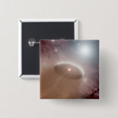 若い星のすぐ後ろのOクール星 缶バッジ (正面&裏面)