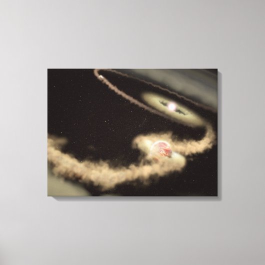 若い星を周回する2つのガス巨大外惑星 キャンバスプリント (正面)