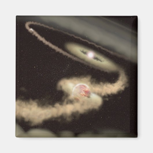 若い星を周回する2つのガス巨大外惑星 マグネット (正面)