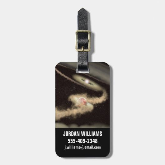 若い星を周回する2つのガス巨大外惑星 ラゲッジタグ (正面縦)