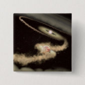 若い星を周回する2つのガス巨大外惑星 缶バッジ (正面)