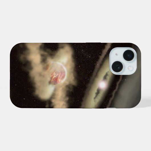 若い星を周回する2つのガス巨大外惑星 iPhone 15ケース (裏面横)