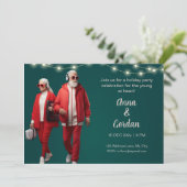 若い時にハートの休日パーティーの招待 サンキューカード (スタンド正面)