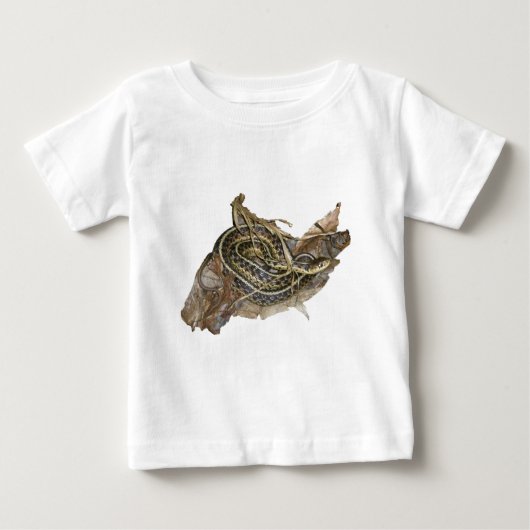 若い東ガータースネークコーディネート ベビーTシャツ (正面)