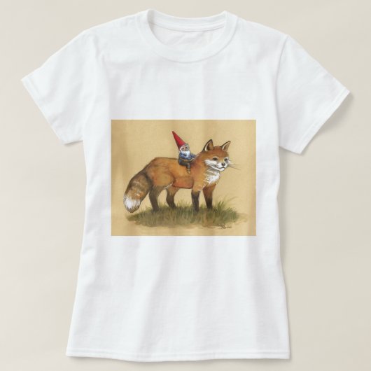 若い格言およびキツネ Tシャツ (デザイン正面)