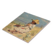 若い植物学者（ポール・ピール） タイル (側面)