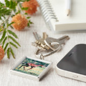 若い標準dbred foal gallopingキーチェーン キーホルダー (側面)