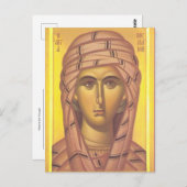 若い正教会のキリスト教のアイコンをメラニー ポストカード (正面/裏面)