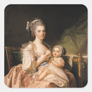若い母、c.1770-80 スクエアシール