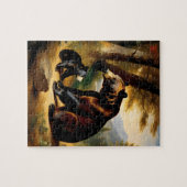 若い熊遊が母親と ジグソーパズル (横)